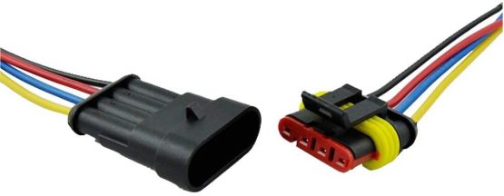 GTIWUNG 5 Kit 4 Pin Way Waterproof Electrical Connector Wire, Automotive Wire Connectors, Car Plug Socket Kit with Wire, Insulated and Sealed, Terminal Connector - Image 4