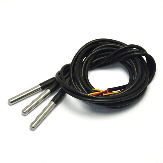 3PCS Digital Temperature Sensor Ds18B20 Chip, Stainless Steel Probe