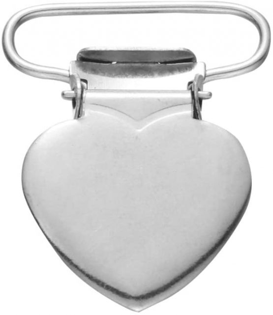Milisten 20pcs Pacifier Suspender Clips for Making Pacifier Holders Bib Clips Baby Teething Toys Blankets Clips Heart Shaped Silver - Image 3