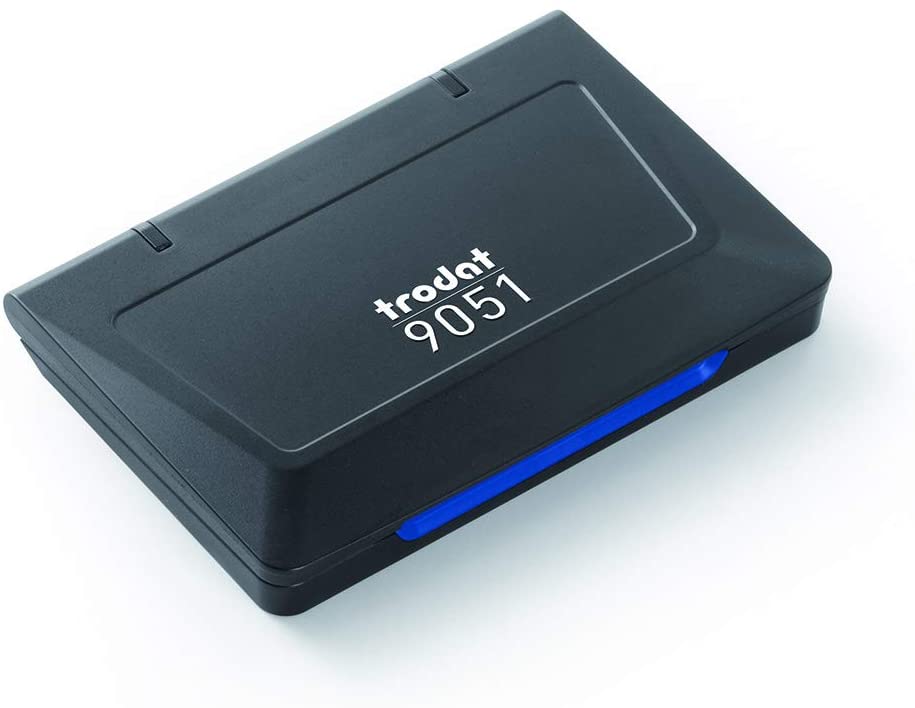 Trodat 9051 Hand Stamp Pad, 90 x 50 mm Blue, 9051 90x50mm