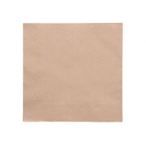 Vegware 2S4000 Unbleached napkin, 2-Ply, 24 cm (Pack of 250), brown