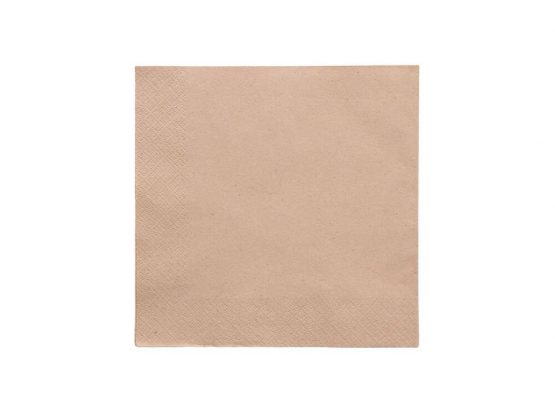 Vegware 2S4000 Unbleached napkin, 2-Ply, 24 cm (Pack of 250), brown