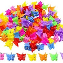 100 Pack Butterfly Hair Clips for Girls and Women, Beautiful Bulk Small Mini Butterfly Hair Clips, Assorted Color