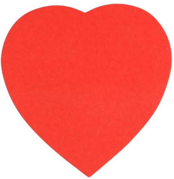 Eagle Cute Die-Cut Heart Shaped Sticky Notes, Red, 100 Sheets Per Pack, Pack of 1 (Red) - Image 2
