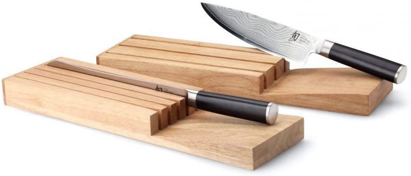 Continenta Block for Drawer Rubber Wood for 5 Knifes, Light Brown, One Size, Kitchen Accessories - Image 2