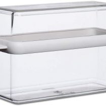 Mepal box Stora white – The food storage container is transparent and the size is tailored to fit standard packaging of crispbread, san/tpe, 1600 ml