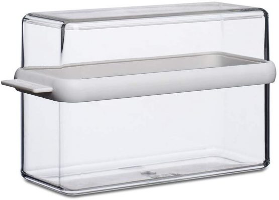 Mepal box Stora white – The food storage container is transparent and the size is tailored to fit standard packaging of crispbread, san/tpe, 1600 ml