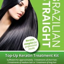 Brazilian Straight Top-Up Keratin Treatment Kit, Home Use Treatment Kit, Salon Quality Hair Straightening / Blow Dry / Smoothing, 100ml