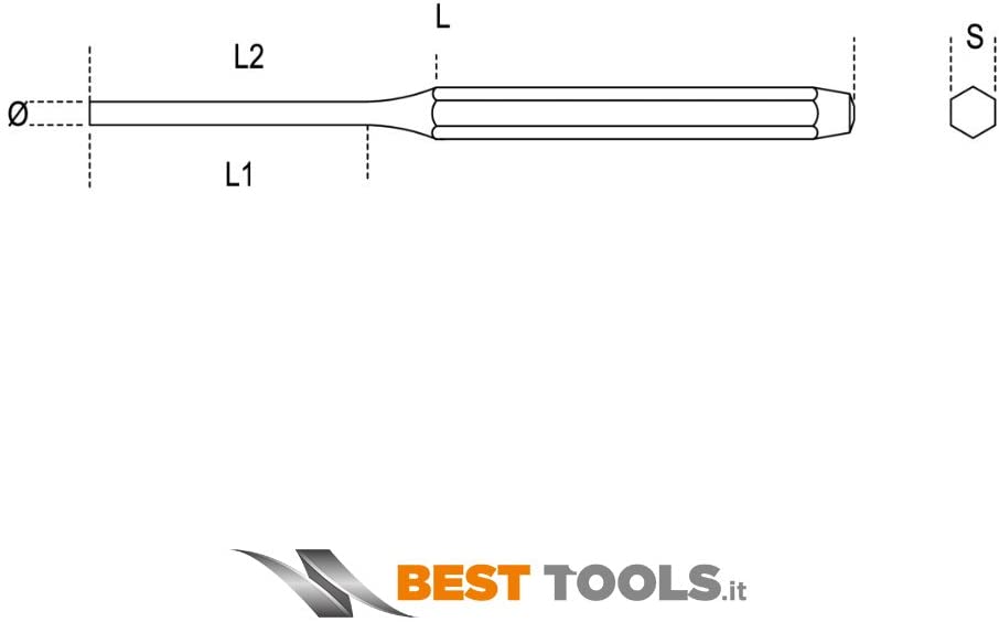 Beta 310008 Model 31 8 Pin Punch, 8mm, White, 8mm size - Image 2