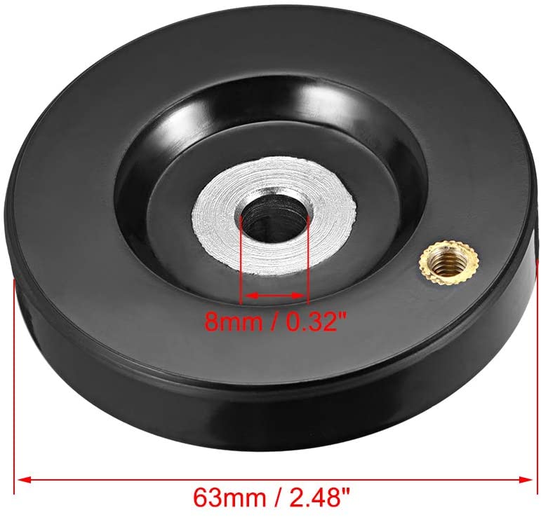 sourcing map Hand Wheel 63mm Diameter 8mm Hole Diameter for Milling Machine, 63mmx8mm - Image 4