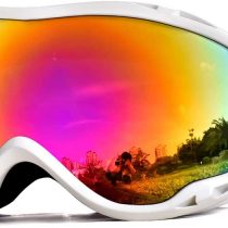 Snowledge Ski Snowboard Goggles with UV400 Protection, Skiing Snowboarding Goggles of Dual Lens with Anti Fog for Men, Women,Helmet Compatible