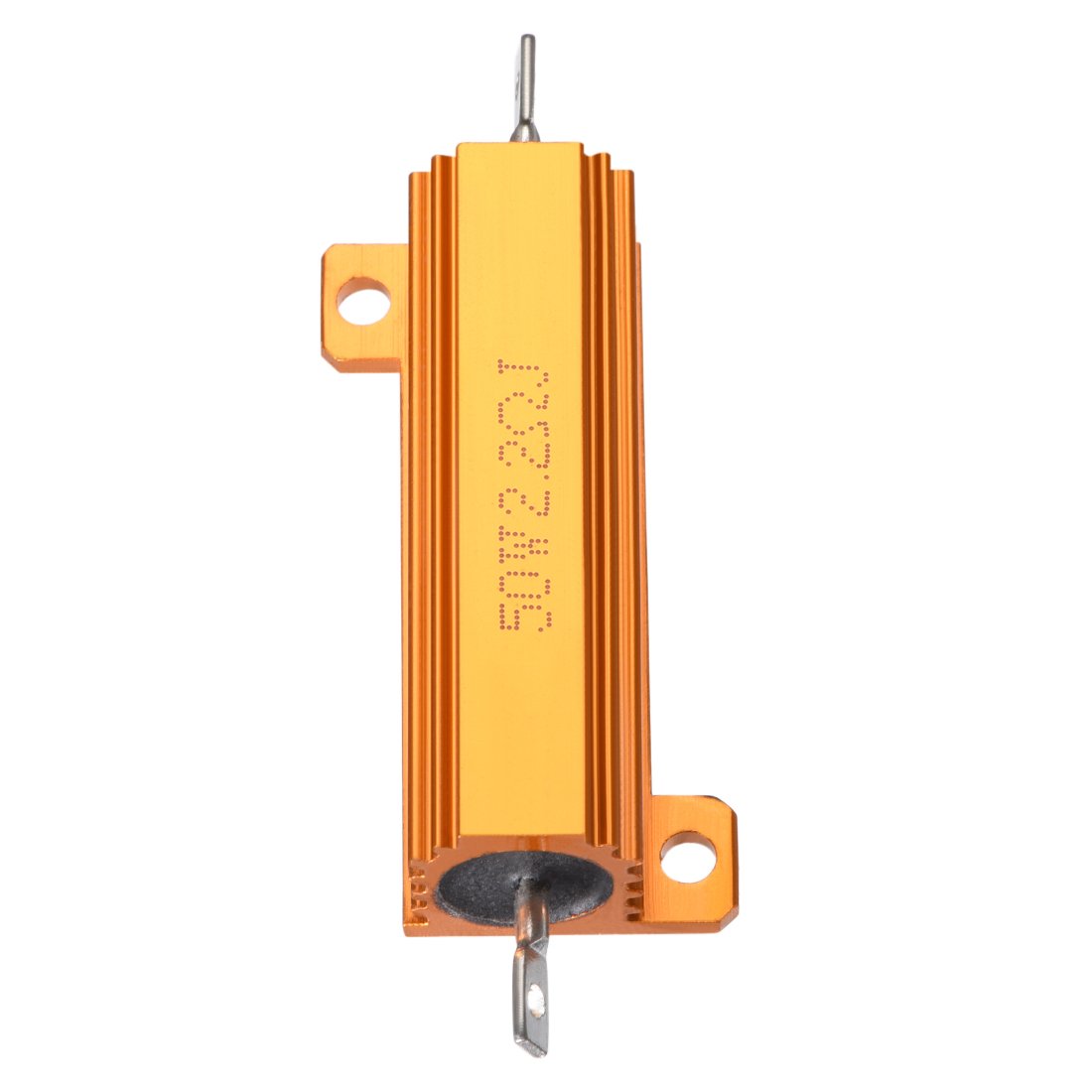 sourcingmap 50W 2.2 Ohm 5% Aluminum Housing Resistor Screw Tap Chassis Mounted Aluminum Case Wirewound Resistor Load Resistors Gold Tone 1pcs - Image 2