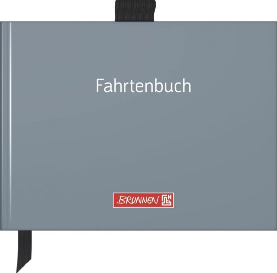 Brunnen 1010143 Driver’s Log Book (A6 Horizontal, hardcover with Soft-Touch Lamination, with Pencil Loop, Drawing Tape and Insert Pocket, Thread-Stitched, 40 Sheets), Grey - Image 2