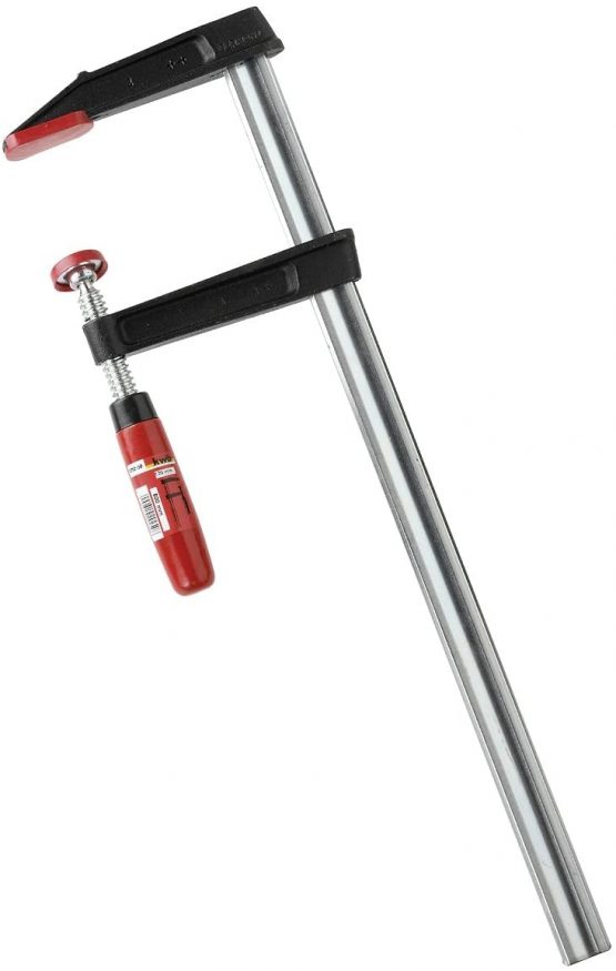 kwb Profi Screw Competition with 2-Component Handle 120x300, Clamping Width 300 mm, Clamping Depth 120 mm, Clamping Jaws Made of Temperature Casting Steel, Screwdriver with Hollow Profile Rail