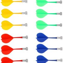 POFET 12pcs Magnetic Darts Safety Replacement Darts Indoor Game Target Accessories 4 Color Mix