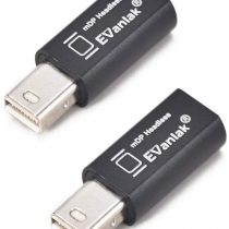 EVanlak Mini DP Dummy disport Premium Aluminum Display Emulator take Advantage of a high end Graphics Card remotely fit Headless 1080@60Hz- 3840x2160@17hz-2pack…