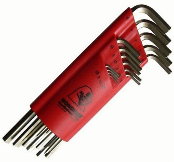 Bondhus 17195 Set of 15 Hex L-Wrenches with BriteGuard? Finish, Extra Long Length, Sizes 1.27-10mm - Image 3