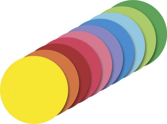 Heyda 204875610 Folding Sheets Round Plain Diameter 10 cm 10 Assorted Colours - Image 2