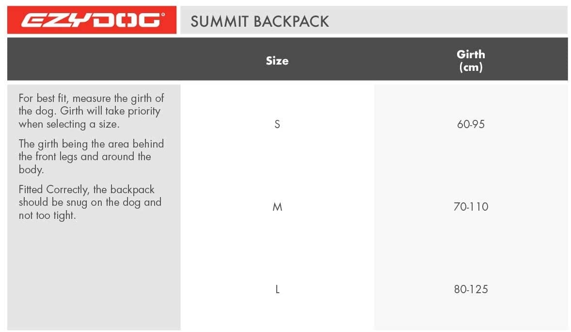 EzyDog Summit Backpack (Small), Black - Image 2
