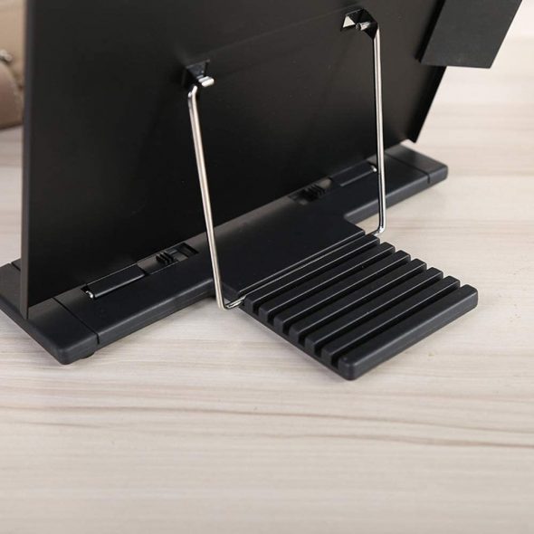 Black Metal Desktop Document Book Holder Support Reading Stand Stable