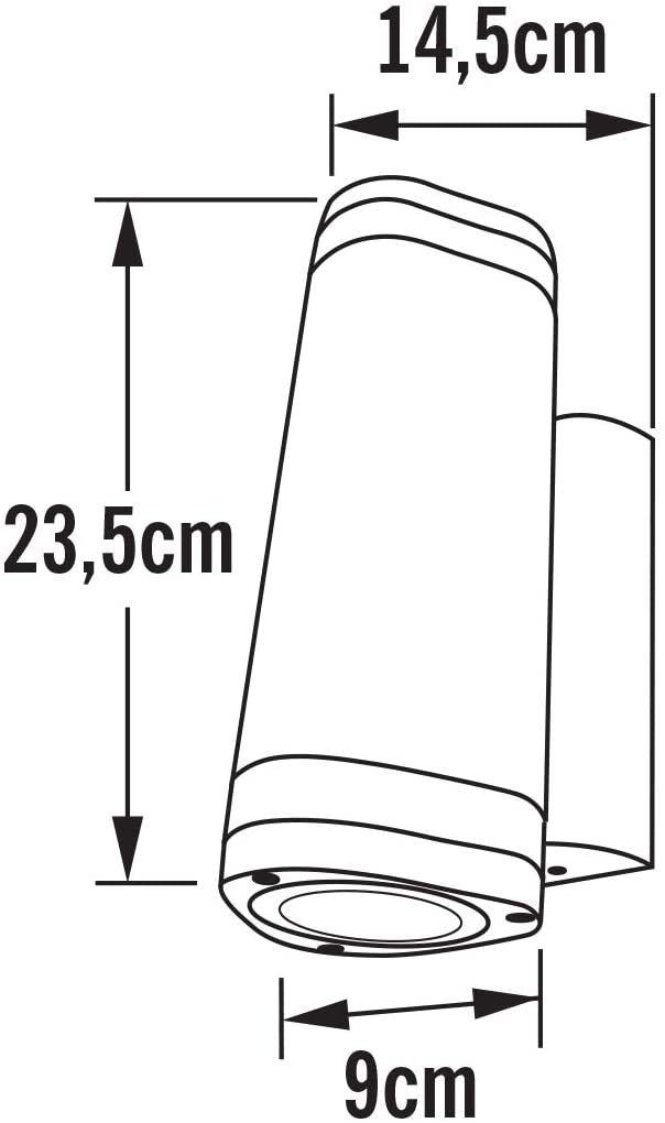 Konstsmide 7512-250 Modena Single Up Down Outdoor Wall Light / 2 x 35 W GU10 Max Wall Lamp / Clear Acrylic Lens / Aluminium / IP44 / Matt White Outside Light - Image 4