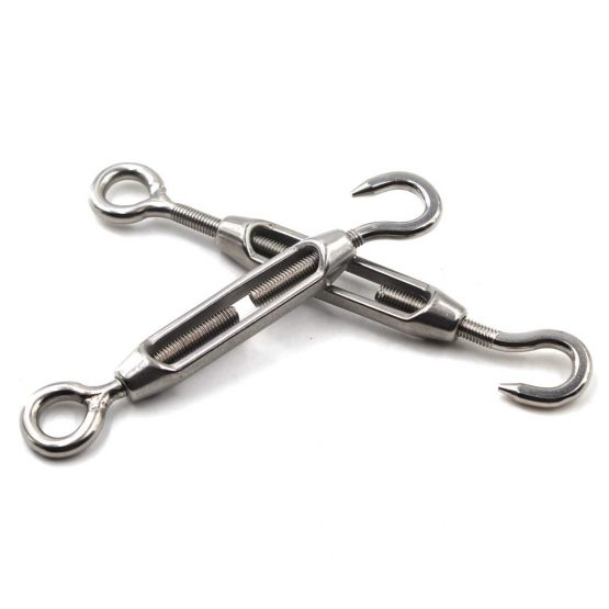 M8 Turnbuckle 304 Stainless Steel Turnbuckle Hook And Eye Turnbuckle Wire Rope Tension Pack Of 2