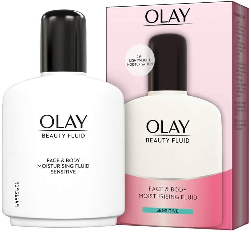 Olay Beauty Fluid Sensitive Moisturiser, 200 ml, white, 200 ml (Pack of 1)
