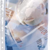 Exacompta Ref - 5990E Punched Pockets, Made from 90 Micron Clear Polypropylene, 27 x 32.5 cm to A4+ Documents, Reinforced Multi Punched Spine, Pack of 10 Punched Pockets