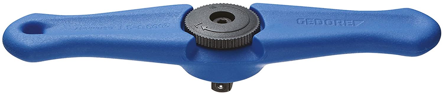 GEDORE T-handle ratchet, for 1/4", 6.3 mm drive, 5° reverse angle, for tight spaces 140 mm length, 2093 U-3 T