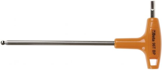 Beta 960690 Model 96 T-BP8 Ball Head Offset Hexagon Key with High Torque Handle, 8 mm Size