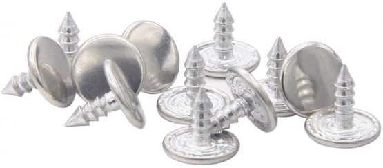 17mm Jeans Buttons No-Sew Metal Tack Buttons Replacement Kit 12 Set, Matte Silver - Image 4