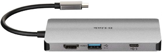 D-Link DUB-M810 8-In-1 USB-C Hub with Power Delivery, HDMI 1.4, Gigabit Ethernet RJ-45, 3 USB 3.0 Ports, SD/MicroSD Reader for MacBook Pro 2016 or later, MacBook Air 2018, Chromebook, Surface Pro 7 - Image 3