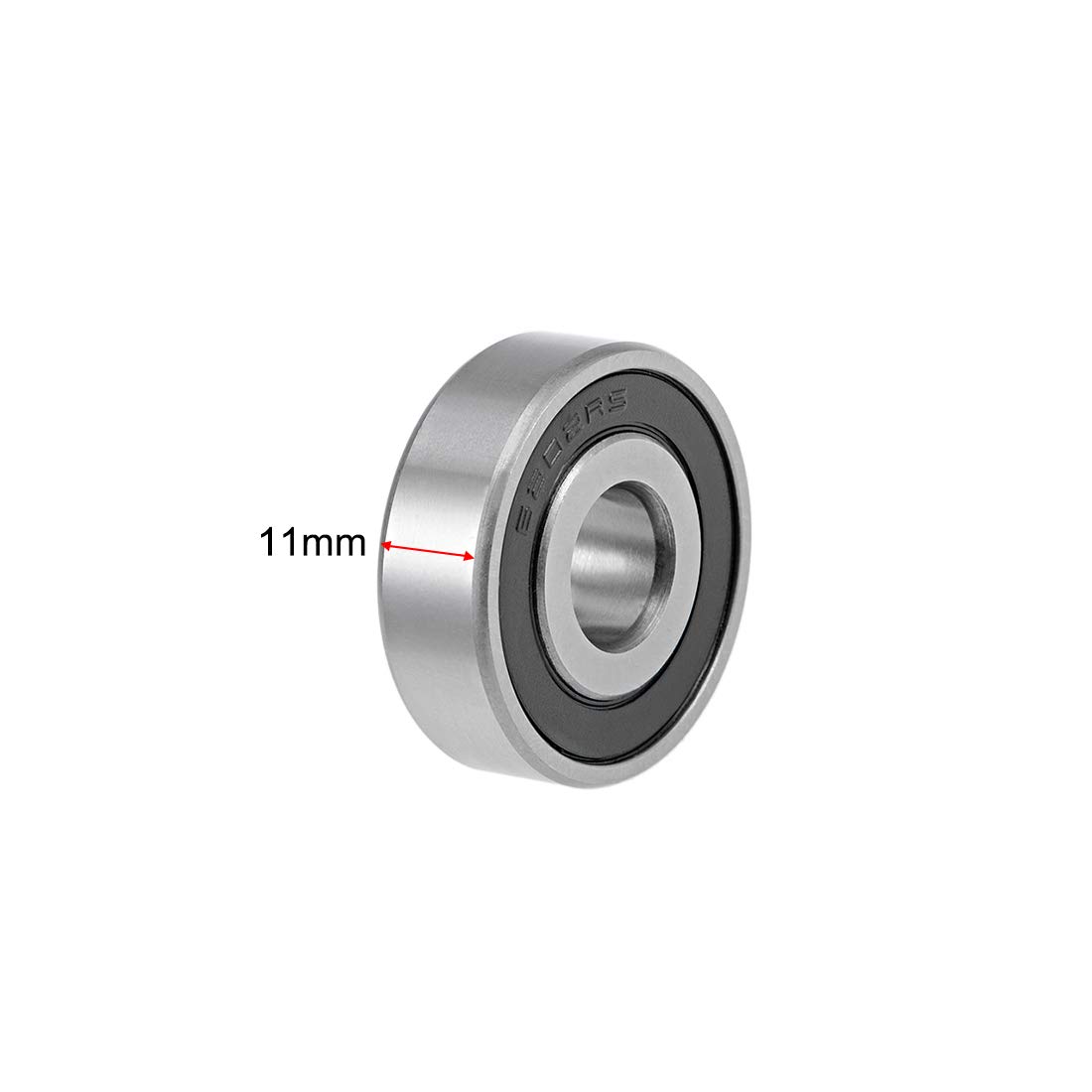 sourcing map 6202-16-2RS Deep Groove Ball Bearings 16mm Inner Dia 35mm OD 11mm Bore Double Sealed Chrome Steel Z2 4pcs - Image 3