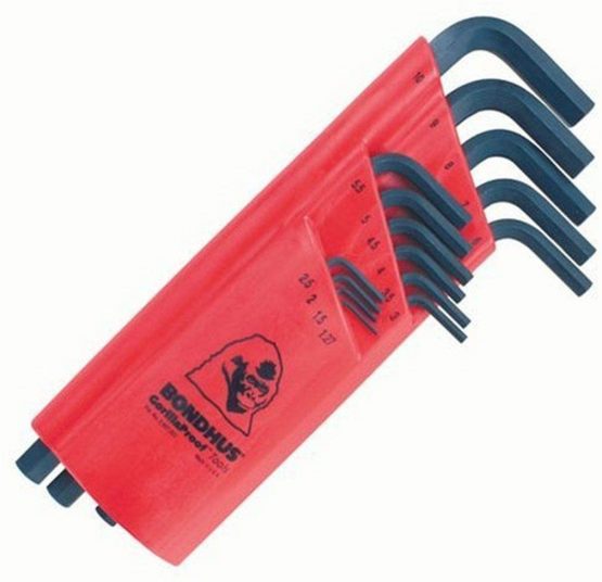 Bondhus 12195 Set of 15 Hex L-Wrenches, Long Length, Sizes 1.27-10mm - Image 3