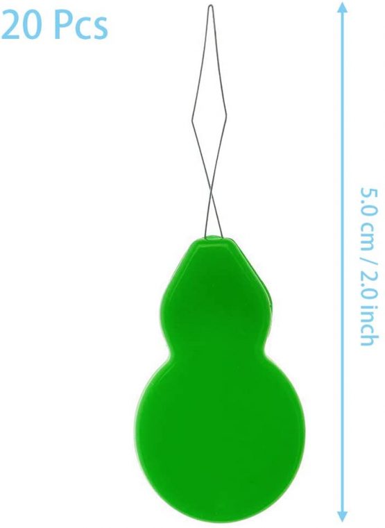 LYTIVAGEN 20 PCS Needle Threaders Plastic Gourd Shaped with Clear Box for Sewing Craft Projects (Random Color) - Image 2