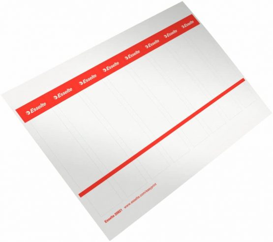 Esselte Printable Spine Label for Lever Arch Files, 50 mm Spine, 28 x 158 mm, Cardboard, 20821 - White, 80 Pieces - Image 3