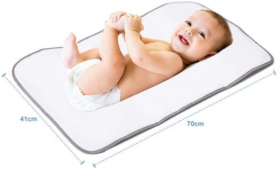 Lekebaby Foldable Travel Changing Mat Portable Baby Change Mat, Grey - Image 2