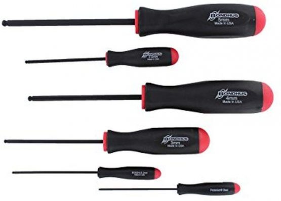 Bondhus 10686 BSX6MM Balldriver Set 1.5mm-5mm, Red, One Size, Set of 6 Pieces - Image 3