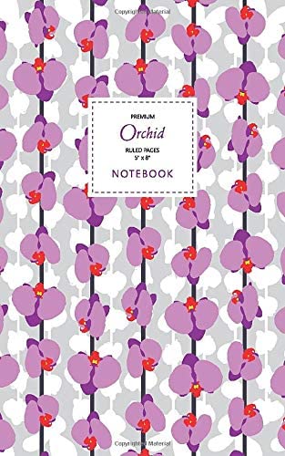 Orchid Notebook, Ruled Pages, 5x8