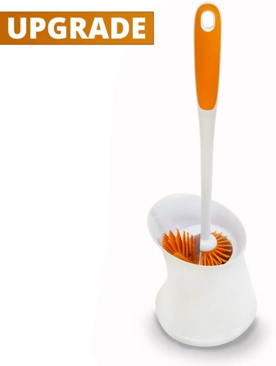 BrentSan Silicone Toilet Brush and Holder Set - White ...