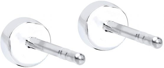 DIAMORE Earrings Women Stud Earrings Plain with Diamond (0.02 ct) in 925 Sterling Silver - Image 4