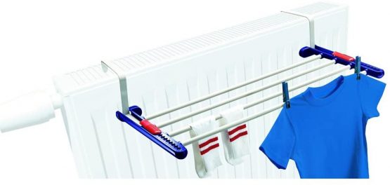 Leifheit Quartett 20 Clothes Airer, Small Clothes Airer for Indoor and Outdoor Use, Clothes Airer for Radiators and Balconies, 55 x 25 cm Leifheit Airer - Image 2