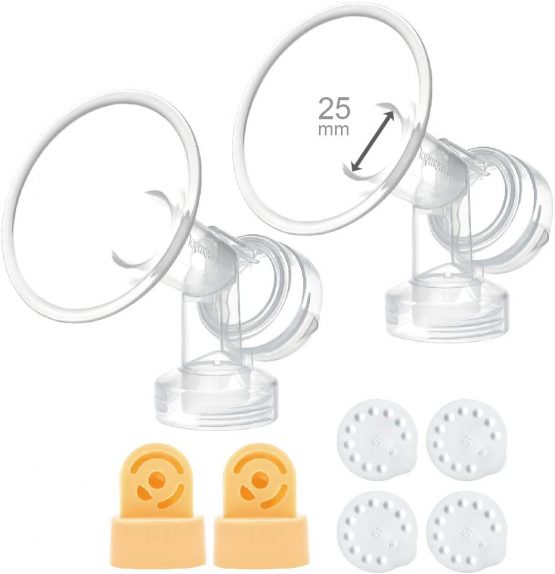 One-Piece Breastshield w/ Valve and Membrane for Medela Breast Pumps (2 Set)