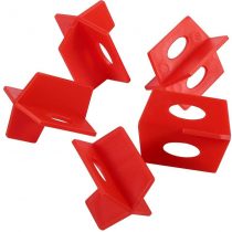 50Pcs Tile Leveling Alignment System Reusable Red 3 Side Spacer Cross and T Shape Ceramic Floor Wall Tools for 2mm Cross Ceramic Tile Gap