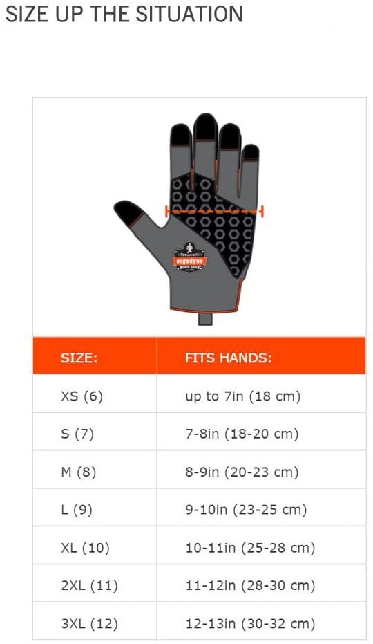 Ergodyne ProFlex 9000 Certified Lightweight Anti-Vibration Work Glove, Large, Black - Image 3