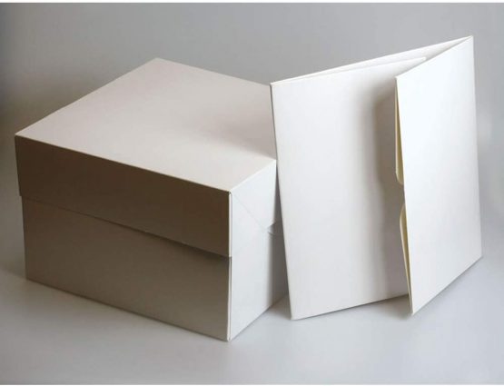 White Cake Boxes - 10'' Square (254mm sq.) (Pack of 10)
