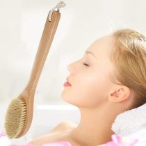 Bath Brush,Body Brush,Shower Brush,Back Scrubber with Natural Bristles and Long Handle Improves Blood Circulation, Exfoliates, Skin Health