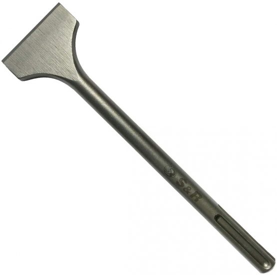 S&R Wide Chisel SDS-MAX shank 300x80mm round, for hammers from 5 kg with SDS-MAX shank. Professional quality MADE IN GERMANY