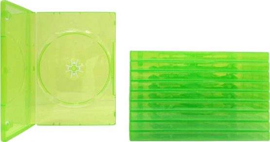 10 Empty Standard XBOX 360 Translucent Green Replacement Games Boxes / Cases #DVBR14XBOX