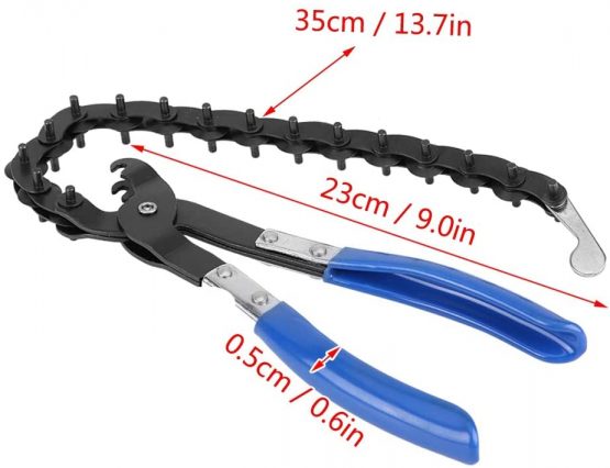 Exhaust Pipe Cutter, Universal Exhaust Pipe Cutting Chain Carbon Steel Exhaust and Tailpipe Cut Off Tool Cutter Cutting Chain - Image 3